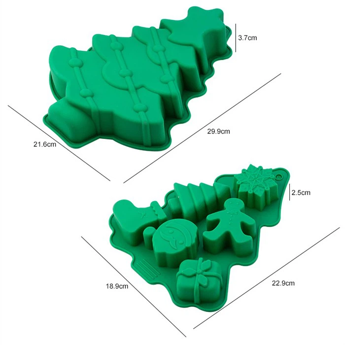 Green Tree-shaped Silicone Baking Tray