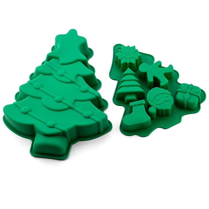 Green Tree-shaped Silicone Baking Tray
